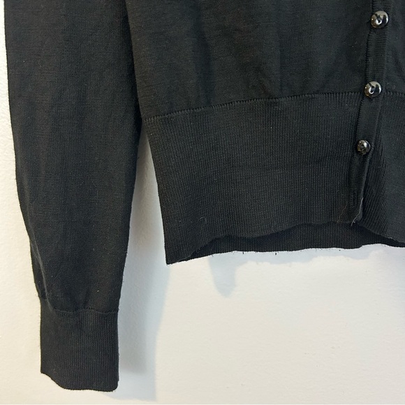 Sutton Studio Black Silk Blend Cardigan Sweater Size Medium Bloomingdales - Picture 5 of 9